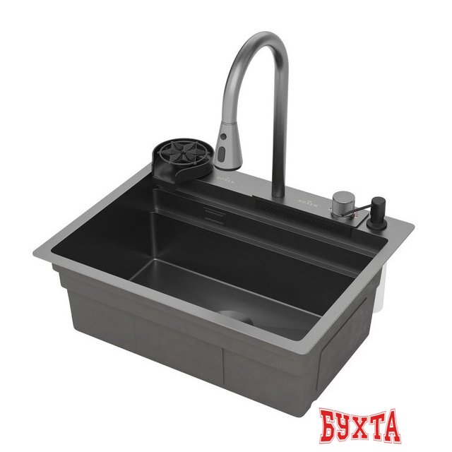Кухонная мойка Roxen Stage Plus 560250-60B многофункциональная 8 в 1 (60*48/графит)