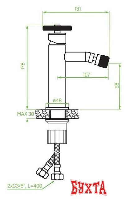 Смеситель Laveo Muro BAU 732D