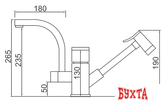 Смеситель Ledeme H55 L4055-4