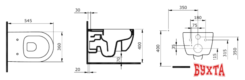 Унитаз Bocchi V-Tondo Rimless 1416-027-0129 (зеленый матовый)