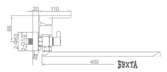 Смеситель Ledeme L2266