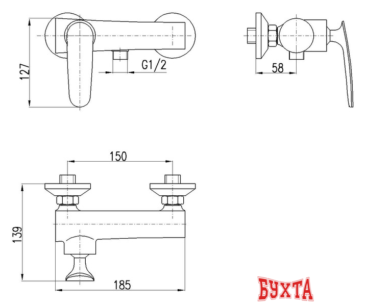 Смеситель Slezak RAV Тигрис TG181.5 (хром)