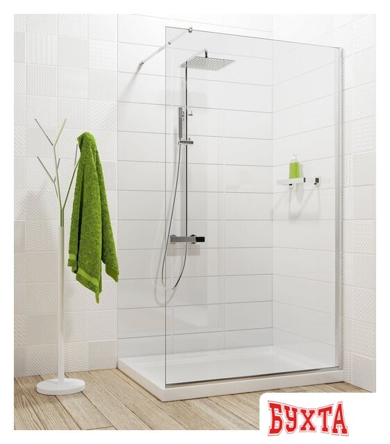 Душевая стенка Deante Abelia 110 KTA 032P (хром/прозрачное)