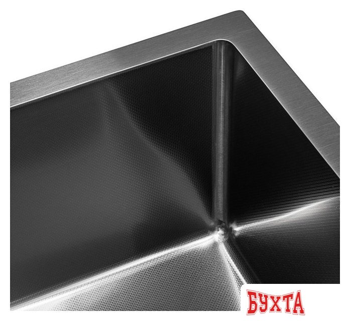 Кухонная мойка ARFEKA ECO AR 450*500 BLACK PVD NANO DECOR MILLET GRAINS