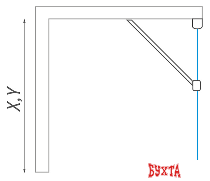 Душевая стенка Roth Lega Lift Line LZB/80 (хром/прозрачное)