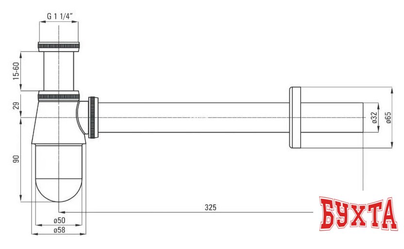 Сифон Deante NHC 031I