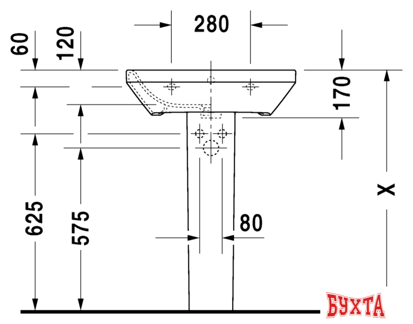 Умывальник Duravit DuraStyle 60x44 (2319600000)