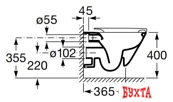 Унитаз подвесной Roca The Gap 34647L000 (без сиденья)