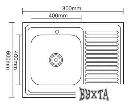 Кухонная мойка Ledeme L98060-L