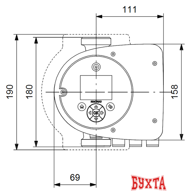 Циркуляционный насос Grundfos Magna3 25-40