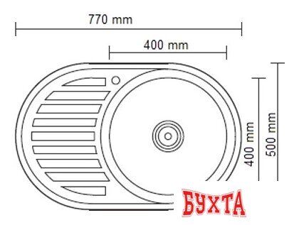 Кухонная мойка Ledeme L67750-R
