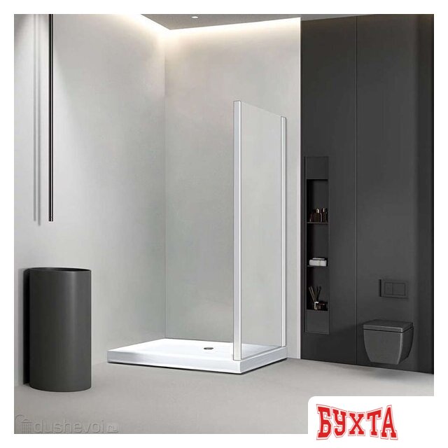 Душевая стенка Veconi 70x185 KP01-70-01-C1 (стекло прозрачное/хром)