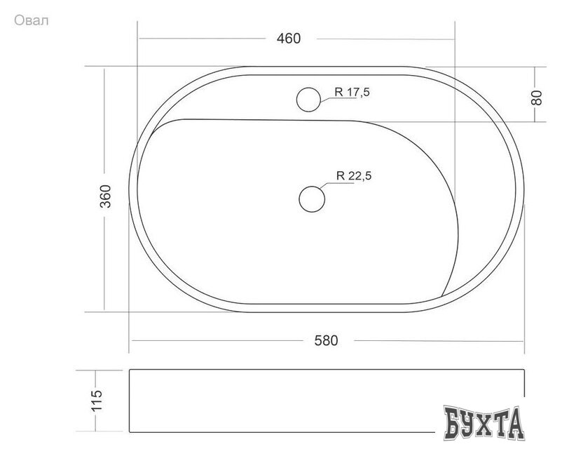 Умывальник Madera Luna 60
