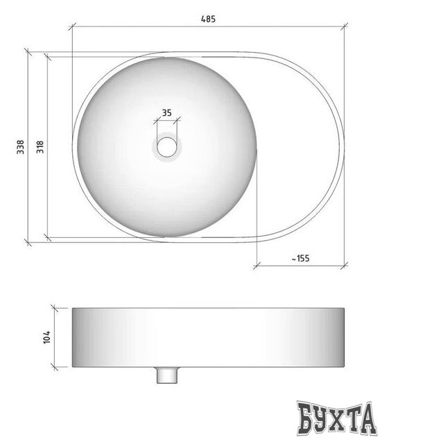Умывальник Madera Luna 50
