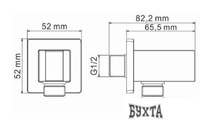 Держатель душевой лейки с подключением Wasserkraft A086