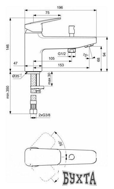 Смеситель Ideal Standard Ceraplan BD257AA