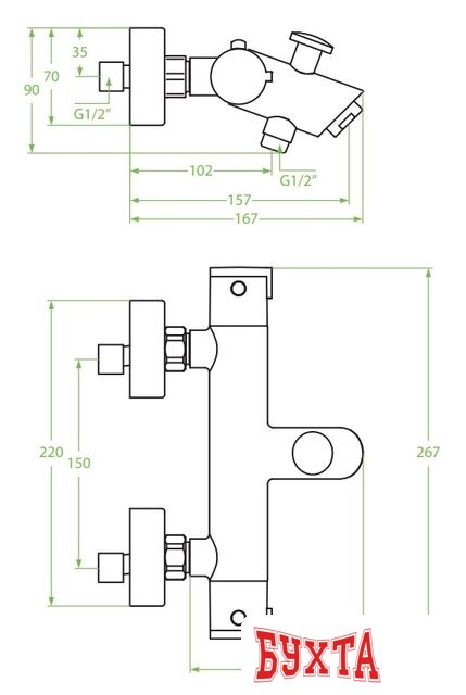 Смеситель Laveo Termico BAT 01TD