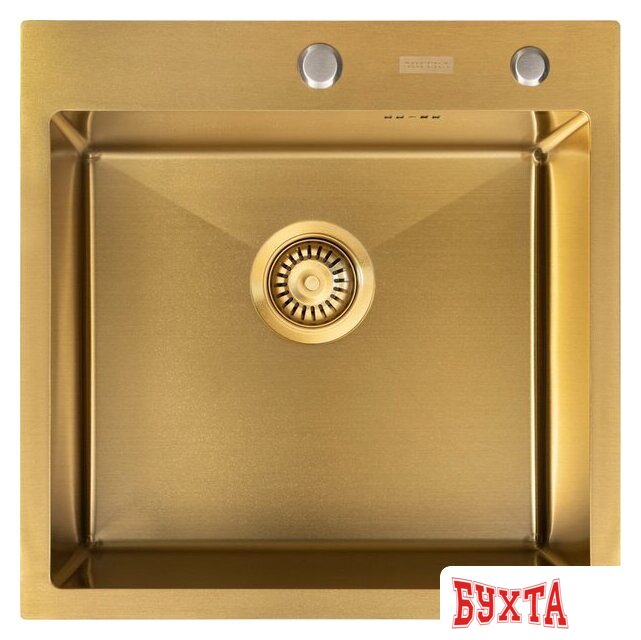 Кухонная мойка ARFEKA ECO AR мойка 500*500, коландер, дозатор GOLD