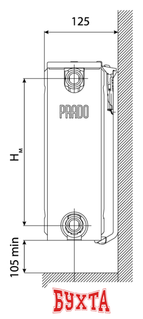 Стальной панельный радиатор Prado Universal тип 22 500x1100