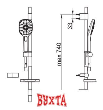 Душевой гарнитур  Oras Hydractiva Style 433