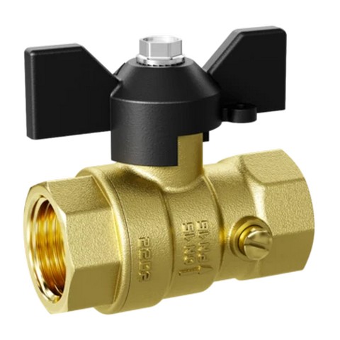 Кран шаровый для манометра ММ бабочка Ру 16 Ду 15хM20 (вода) LD (LD 44.340.15.2.20), Россия