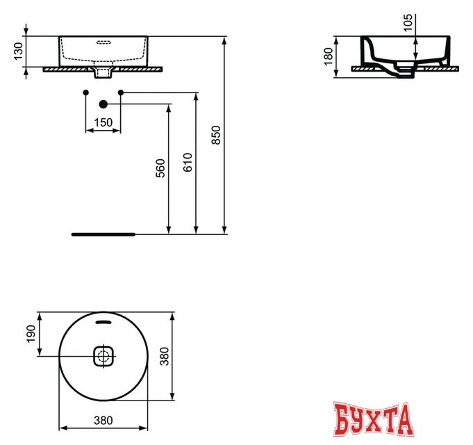 Умывальник Ideal Standard Strada II T292901