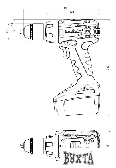 Дрель-шуруповерт Metabo BS 18 LT Set 602102600 (с 2-мя АКБ, набор инструмента)