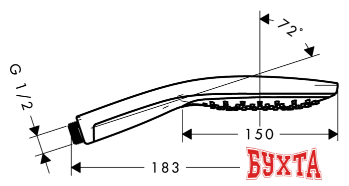 Душевая лейка Hansgrohe Raindance Select S 150 Air (28587400)