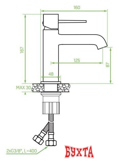 Смеситель Laveo Pola BAP 022D