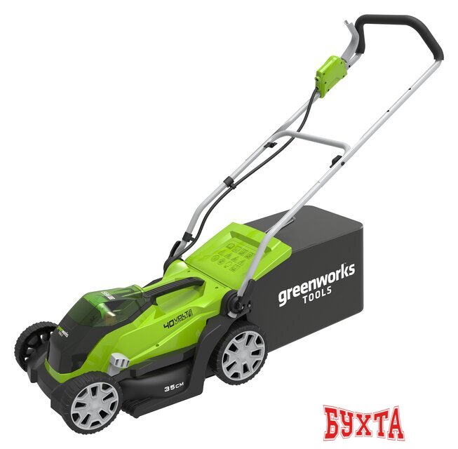 Газонокосилка Greenworks G40LM35K4 (с 1-м АКБ 4 а*ч)