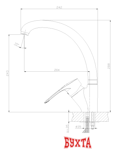 Смеситель Rossinka Silvermix T40-23