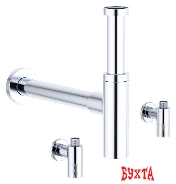 Вентиль Wellsee Drainage System 182146001, угловой (2 шт, хром)
