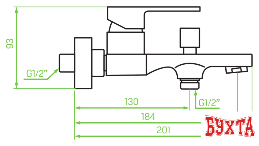 Смеситель Laveo Kvadrato BLQ 710D