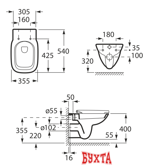 Унитаз подвесной Roca Debba Rimless 34699L000