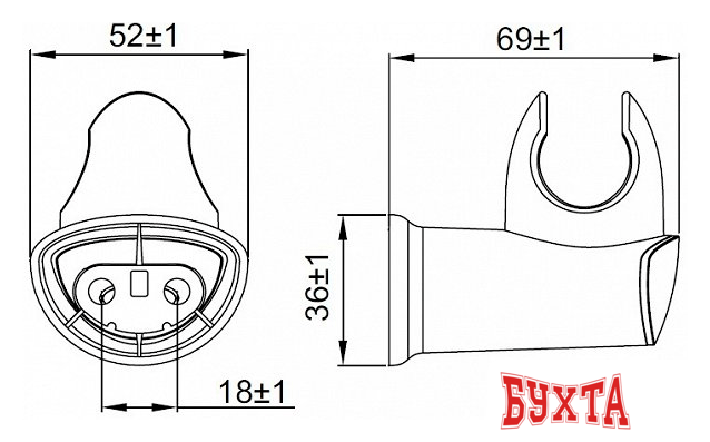 Держатель душевой лейки IDDIS 030CP00I53