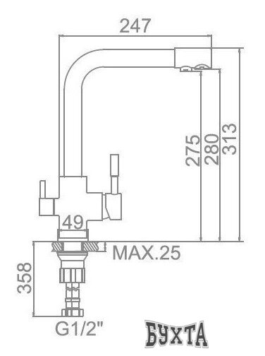 Смеситель Gerhans KK4055-3-21