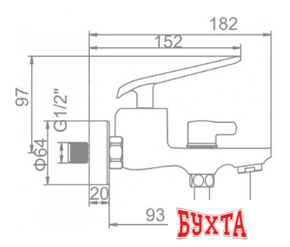 Смеситель Ledeme L3274B