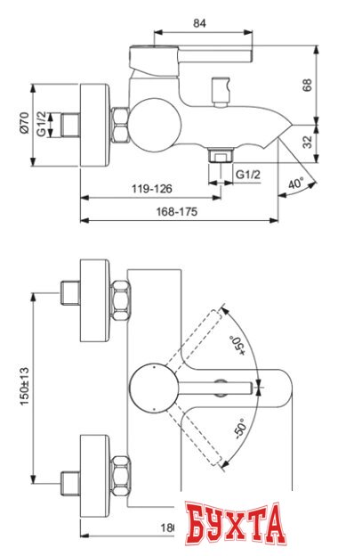 Смеситель Ideal Standard Ceraline BC199AA