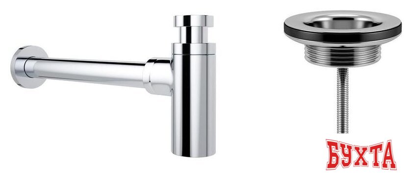 Сифон Wellsee Drainage System 182104005 (сифон, выпуск, хром)