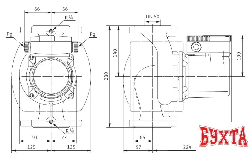 Циркуляционный насос Wilo TOP-S 50/7 (3~400/230 V, PN 6/10)