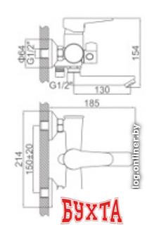 Смеситель Loffrey LF83112C (бронзовый)