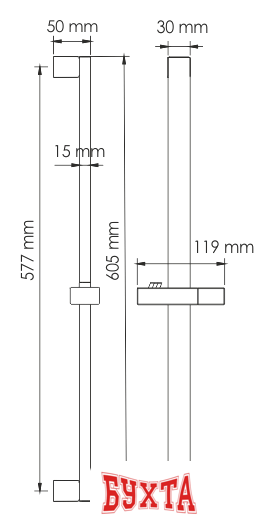 Душевая штанга Wasserkraft A123