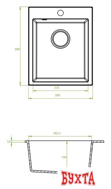 Кухонная мойка Laveo Chichi SBH 710T (черный)