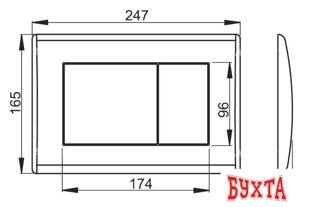 Панель смыва Alcaplast M270