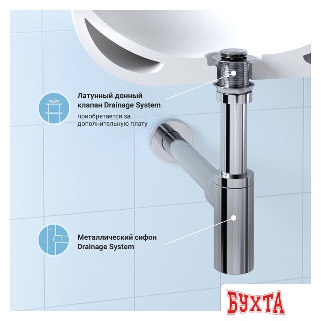 Сифон Wellsee Drainage System 182104000 (хром)