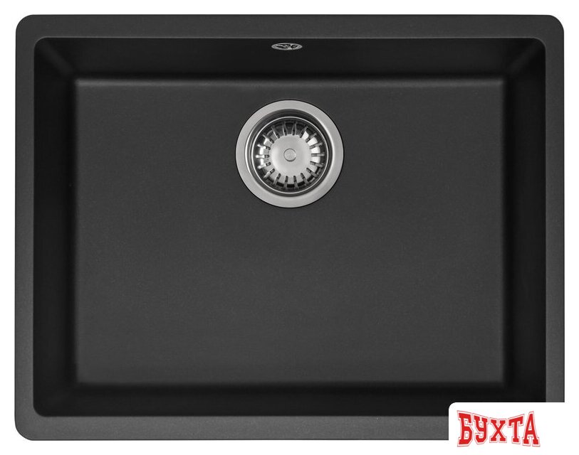 Кухонная мойка Aquasanita Fast SQF 103 + cмеситель Sabia 5523 (черный металлик 601)