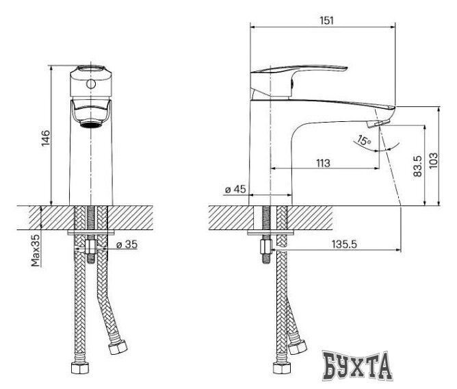 Смеситель IDDIS Ray RAYBL00i01