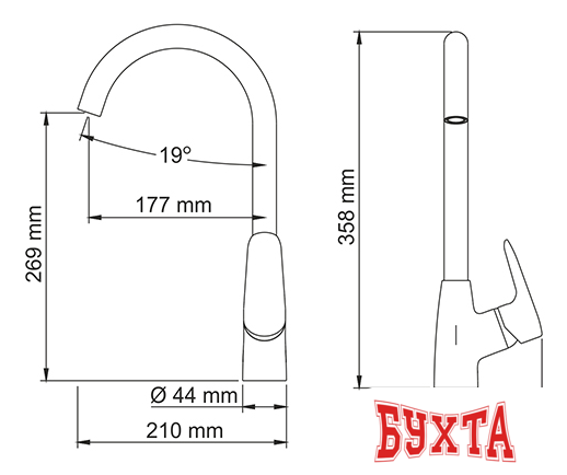 Смеситель Wasserkraft Vils 5607