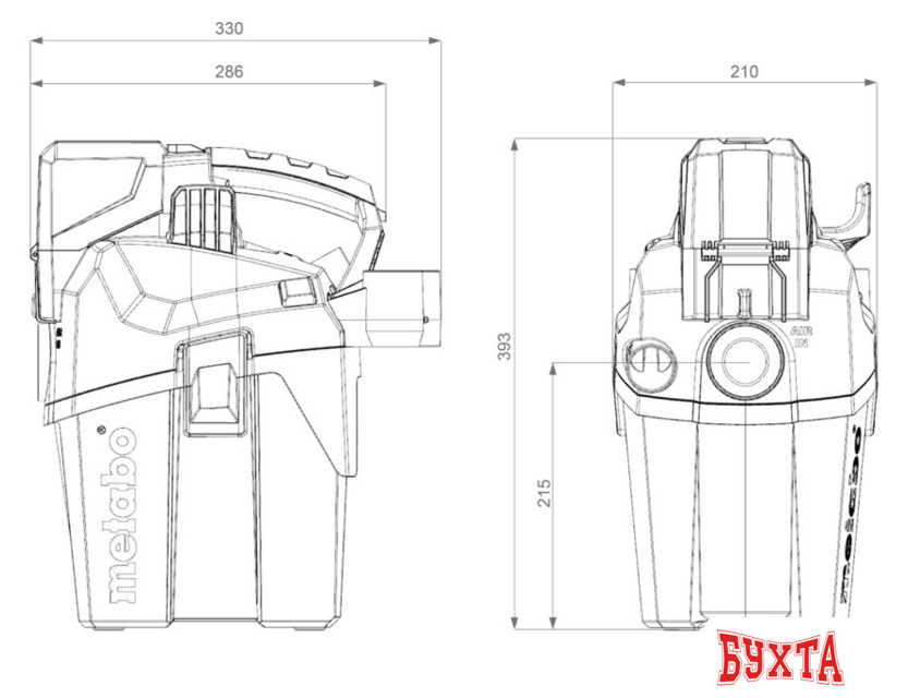 Пылесос Metabo AS 18 L PC Compact