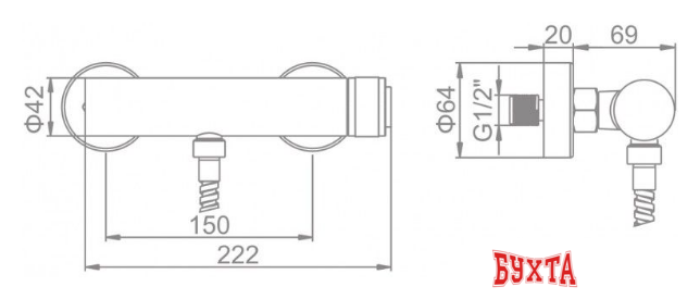 Смеситель Ledeme L2076